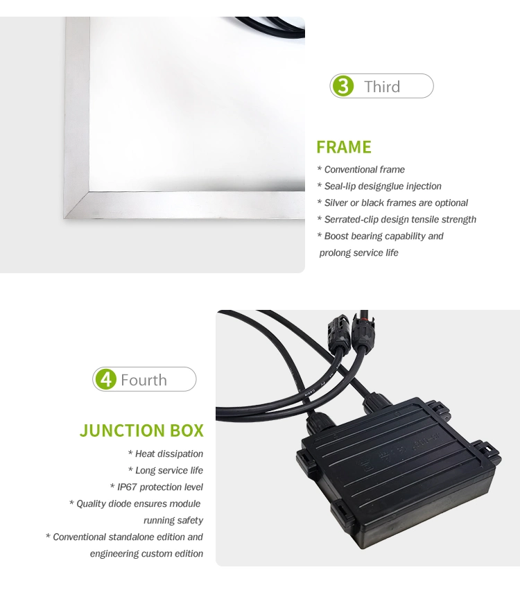 High Efficiency 450W 500W 550W Monocrystalline Solar Panels Half Cell Solar Panels