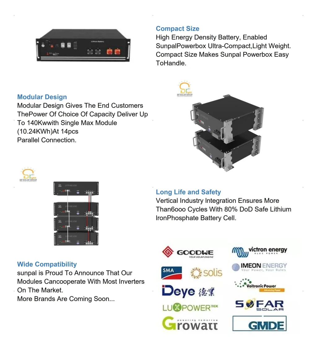 Lithium Battery Solar Battery Li-ion LiFePO4 Power for Solar Power